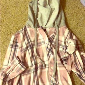 Pink hoodie flannel! 💗